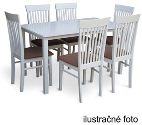 Kondela Jedálenský stôl, biela, 135 cm, ASTRO