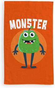 Detský bavlnený uterák KIDS Monster 30x50 cm oranžový