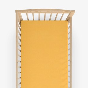 Goldea plachta jersey do detské postieľky - mangová 60 x 120 cm