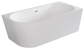 Nástenná rohová voľne stojaca vaňa Zoya 150/75 vpravo + klik-clack s čiernym prepadom