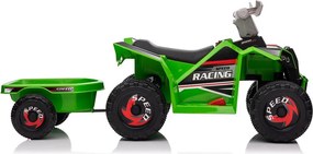 LEAN CARS Zelená batériová štvorkolka XMX630T s prívesom