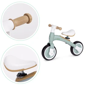 Odrážadlo/ Balančný bicykel s pedálmi 3v1 zelené, ECOTOYS
