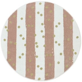 Koberec LIMA M044A krémový / ružový / zlatý kruh