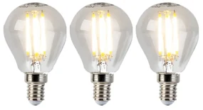 Sada 3 stmievateľných LED žiaroviek E14 guľaté P45 5W 470lm 2700K