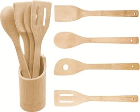 Sada kuchnských pomôcok v stojane Bambus (5 dielov)