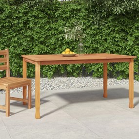 Záhradný jedálenský stôl 150x90x75 cm tíkové masívne drevo 316606