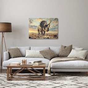 Sklenený obraz - Triceratops (70x50 cm)