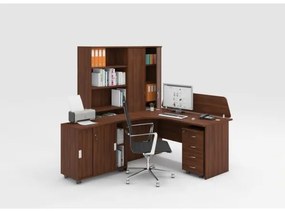 Zostava kancelárskeho nábytku MIRELLI A+, typ C, ľavá, orech