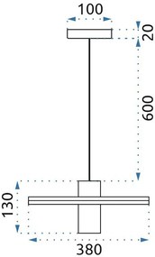 Toolight - Stropná lampa 3xE27 60W APP740-3CP, čierna, OSW-01105