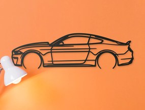 drevko Drevený obraz auta na stenu Ford Mustang 55 Rozmer obrazu: 24,5 x 86 cm, Farba dekorácie: Čierna