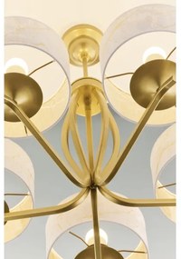 Jupiter 2110 - Luster na tyči KASZMIR 5xE27/15W/230V biela/zlatá/mramorový dekor