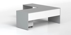 DREVONA Kancelársky stôl LUTZ 200x80 šedá + biela