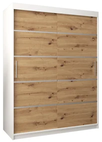 Šatníková skriňa 150 cm Verika 1 150 (biela + dub artisan). Vlastná spoľahlivá doprava až k Vám domov. 1063701
