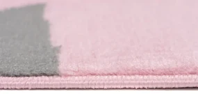 Detský koberec PINKY Z414C Puzzle sivý, ružový