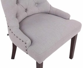 Jedálenská stolička Aberdeen - látka, drevené nohy antik tmavé - Sivá