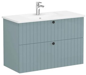 Kúpeľňová skrinka s umývadlom VitrA Root 100x67x46 cm zelená mat ROOTG100GINTS