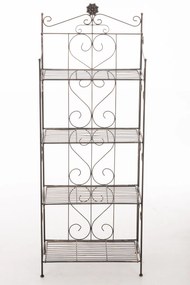 Kovová polica regál Lenja - Bronzová