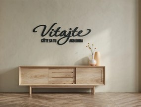 drevko Drevený nápis Vitajte Rozmer obrazu: 31,5 x 83,5 cm, Farba dekorácie: Čierna