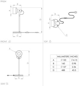 Eglo 99554 - Stolná lampa CASIBARE 1xE27/28W/230V