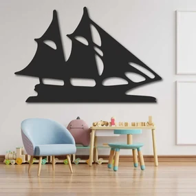 Vyrezávaný obraz na stenu drevená plachetnica - MARINER | SENTOP PR0434 plywood