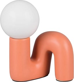 Oranžová keramická stolová lampa (výška 21,5 cm) Quinn – Reality