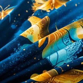 Obliečky z mikrovlákna ROYAL BUTTERFLY modré Rozmer obliečky: 70 x 80 cm | 140 x 200 cm