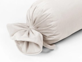 Biante Zamatový vankúš valec bonbon Velvet Prémium SVP-024 Krémovo biely 15x40 cm