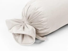 Biante Zamatový vankúš valec bonbon Velvet Prémium SVP-024 Krémovo biely 15x100 cm