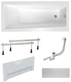 Obdĺžniková vaňa Laguna Idea Plus 160x75 cm akrylát ľavá aj pravá SIKOID1600ANP, 1 ks