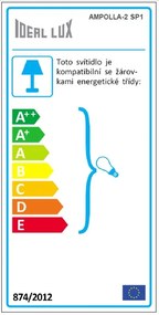 IDEAL LUX Závesné svietidlo AMPOLLA, čierne