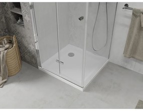 Mexen Lima sprchovací kút 90 (dvere) x 90 (stena) cm, 6mm číre sklo, chrómový profil + SLIM sprchová vanička biela 5cm, 856-090-090-00-00-4010