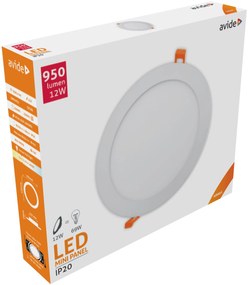 AVIDE Zápustný LED panel, 12W, denná biela, 17cm, okrúhly, biely
