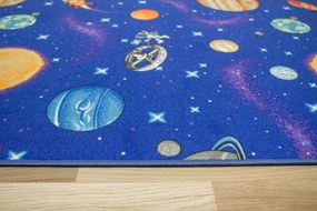 Detský koberec Galaxy planéty, rakety
