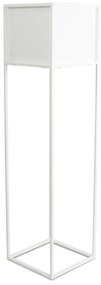 KOVOVÝ KVETINÁČ SO STOJANOM PLAIN 90X24 CM BIELA