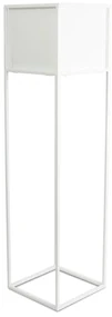 KOVOVÝ KVETINÁČ SO STOJANOM PLAIN 90X24 CM BIELA