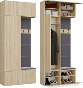 Předsíňová stěna Haga 1Sz1W 100 cm dub Sonoma