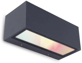 LUTEC Vonkajšie inteligentné nástenné svietidlo LED GEMINI s funkciou RGB, 18 W, teplá biela-studená biela