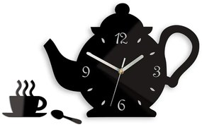 Nástenné hodiny Kettle čierne