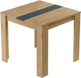 Štvorcový jedálenský stôl Houseland Future 01 dub Castello/antracitovo sivý