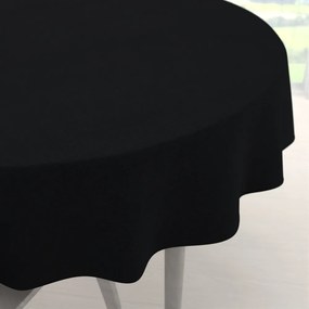 Biante Okrúhly obrus/imitácia brúsenej kože Alcantara ALC-012 Čierny Ø 100 cm