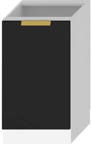 Kuchynská skrinka Denis d45 pl čierna mat/biela
