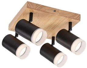 Rabalux 73124 - Stropné bodové svietidlo TORAS 4xGU10/5W/230V dub