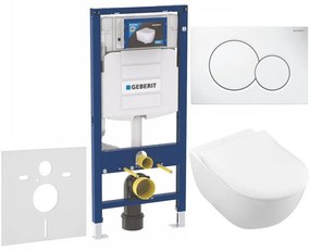 GEBERIT Duofix súprava 5v1 - inštalačný modul, závesné WC s DirectFlush a Softclose sedátko VILLEROY &amp; BOCH Subway 2.0, tlačítko Sigma01, 115.770.11.5 (alpská biela), 111.300.00.5 NI1