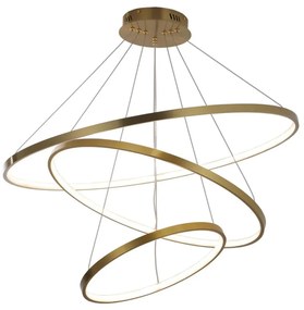 Polux LED Luster na lanku LEA LED/60W/230V 4000K pr. 80 cm zlatá SA2254