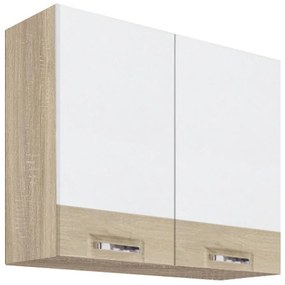 Kuchynská skrinka Premio 43G biely lesk/sonoma