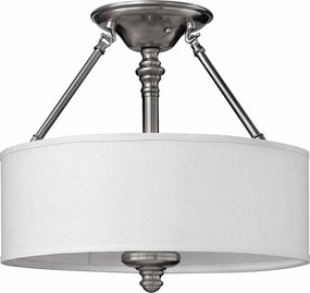 Hinkley HK-SUSSEX-SF - Prisadené stropné svietidlo SUSSEX 3xE27/60W/230V, matný chróm