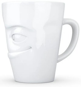 Biely šibalský porcelánový hrnček s uškom 58products