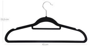 Ramienko na oblečenie s čiernym velúrom, 20ks
