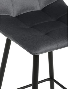 Barová stolička zamatová, sivá AUB-X7015 GREY2