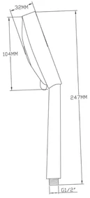 Sapho Sapho, Ručná masážna sprcha, 5 režimov sprchovania, priemer 110mm, chróm, 1204-05